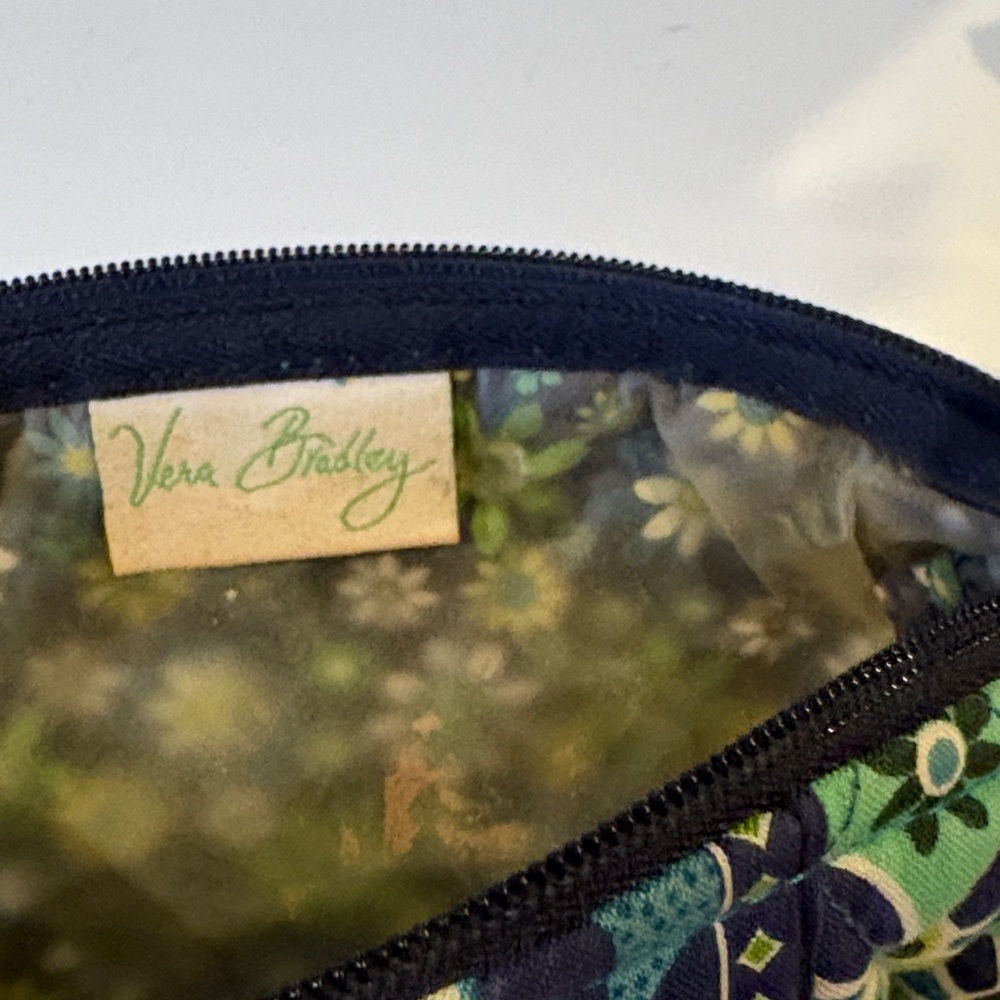 Vera Bradley Blue and Green Patterned Pouch - Picture 3 of 4